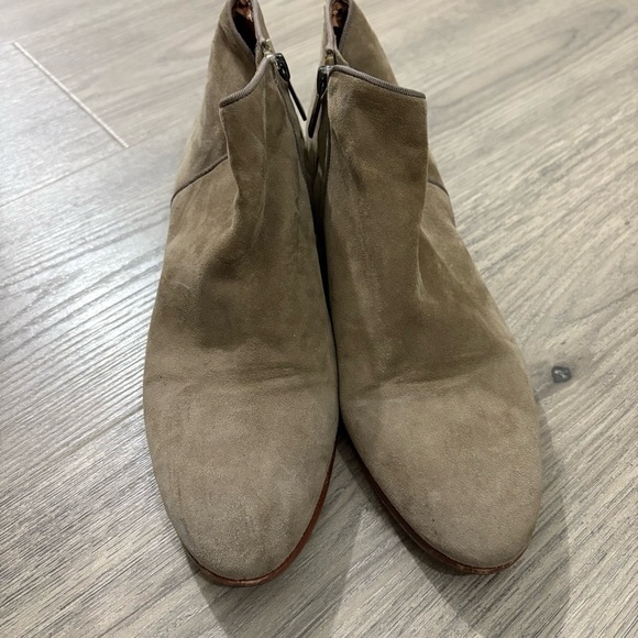 Sam Edelman Women’s Size 8.5 Ankle Boots Petty Putty Suede Bootie Beige Shoe - Picture 2 of 11